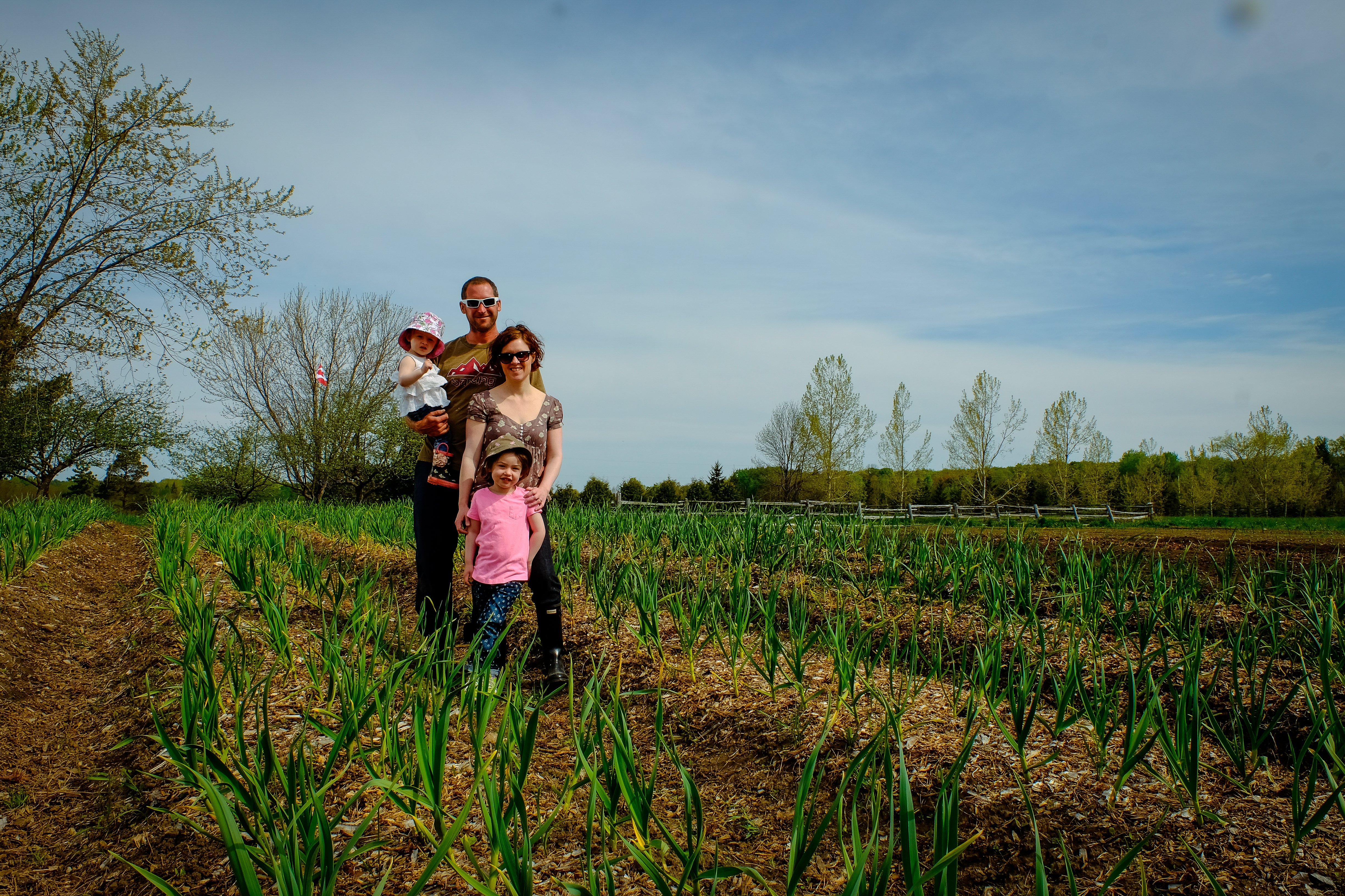 The Kitchen Garden Farm is the brainchild of Greg Simms, pictured here with his family.