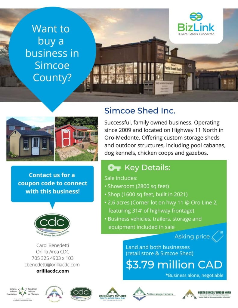 Simcoe Sheds 791x1024 - Businesses For Sale
